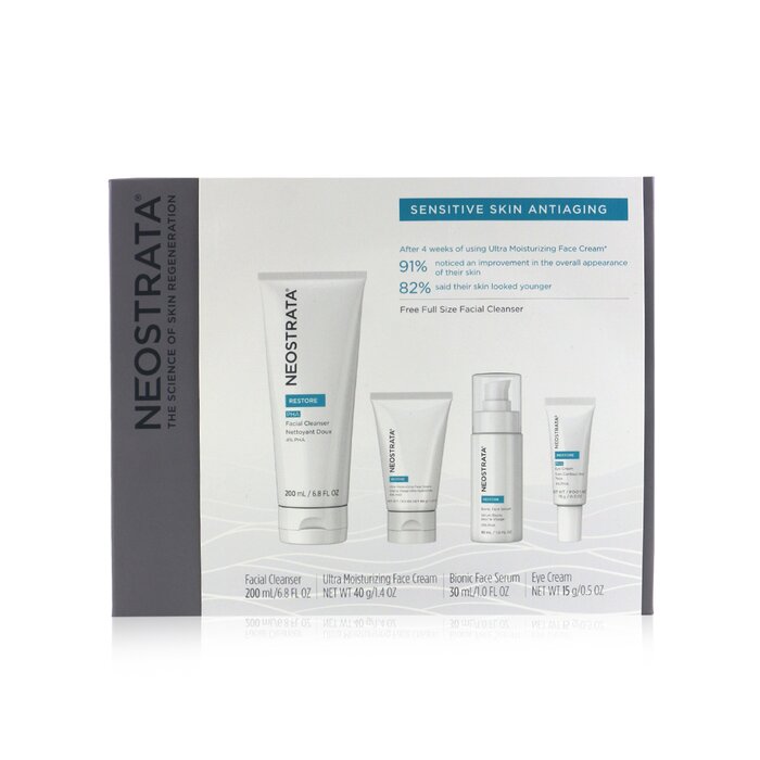 NEOSTRATA - Sensitive Skin Antiaging Kit: Restore Cleanser,